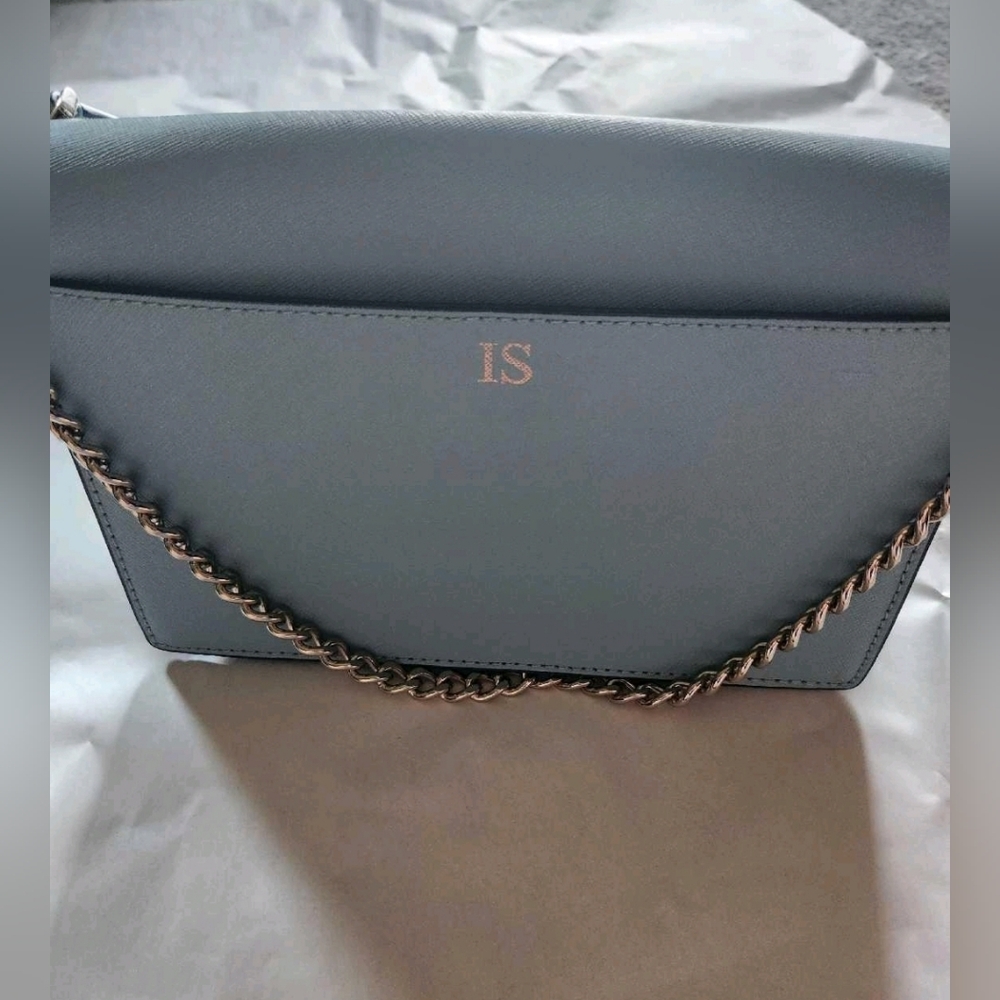 Kate Spade Sky Blue Cameron Convertible Crossbody Bag with Sliver Chain NWOT - Picture 7 of 7